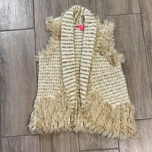 Lilly Pulitzer Cream and Gold Knit Vest